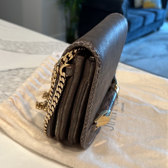 Jimmy Choo shoulder bag mini. Italian-crafted in good chain. Authentic - Picture 6 of 10